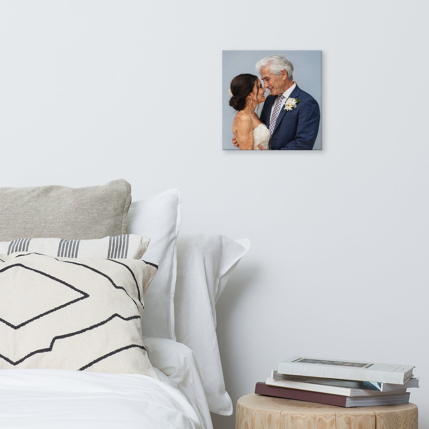 Ewige Verbindung – Kleine personalisierte gealterte Paar-Leinwand (12"x12")