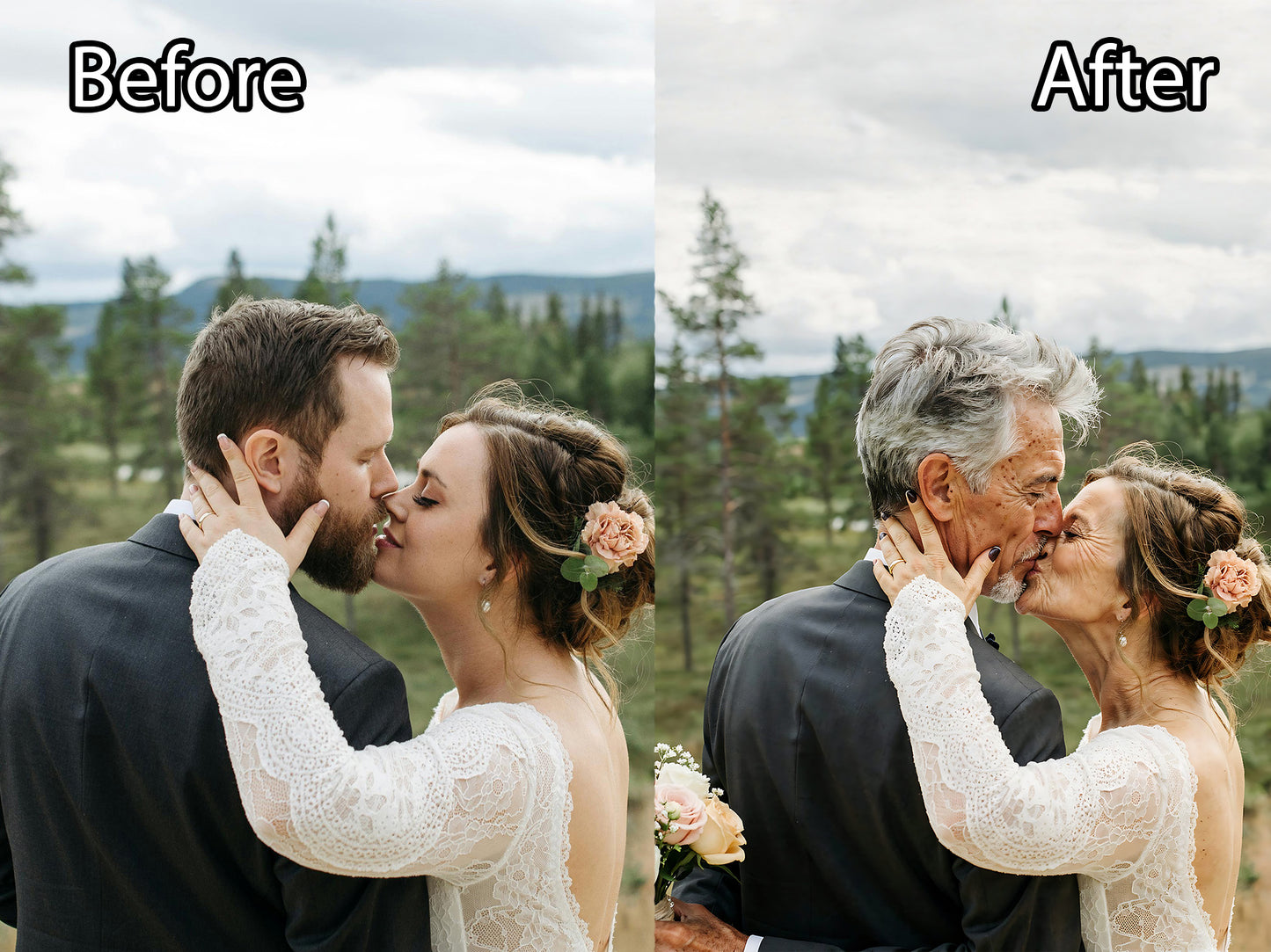 Für immer zusammen – Personalisiertes gealtertes Poster (18"x24")