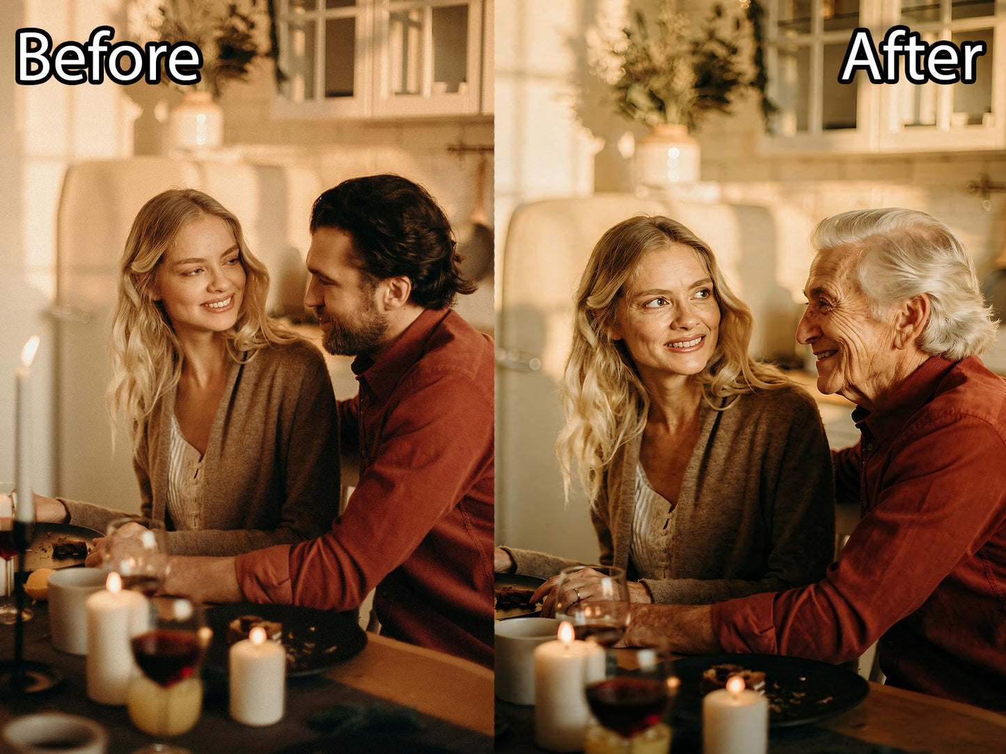 Für immer zusammen – Personalisiertes gealtertes Poster (18"x24")