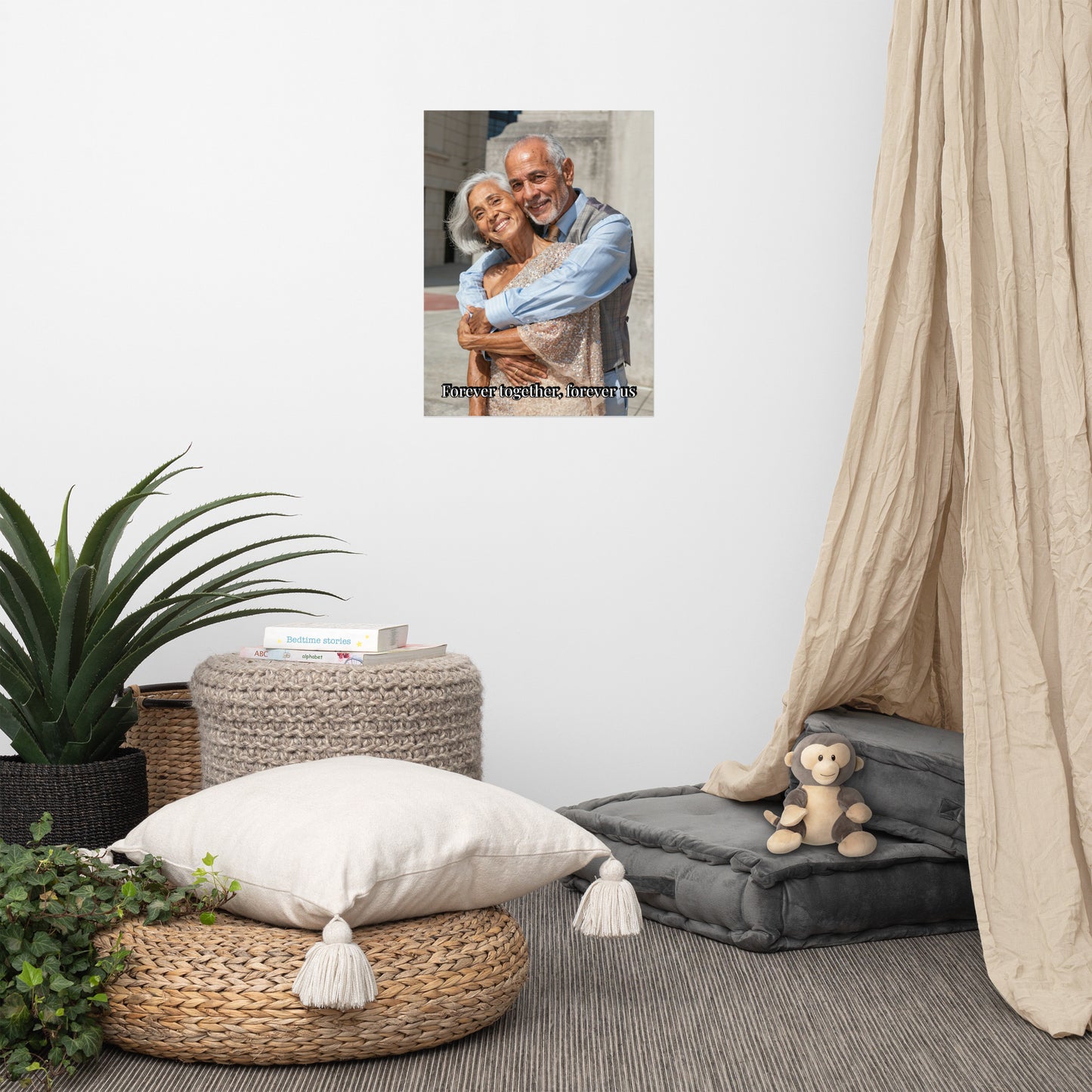 Für immer zusammen – Personalisiertes gealtertes Poster (18"x24")